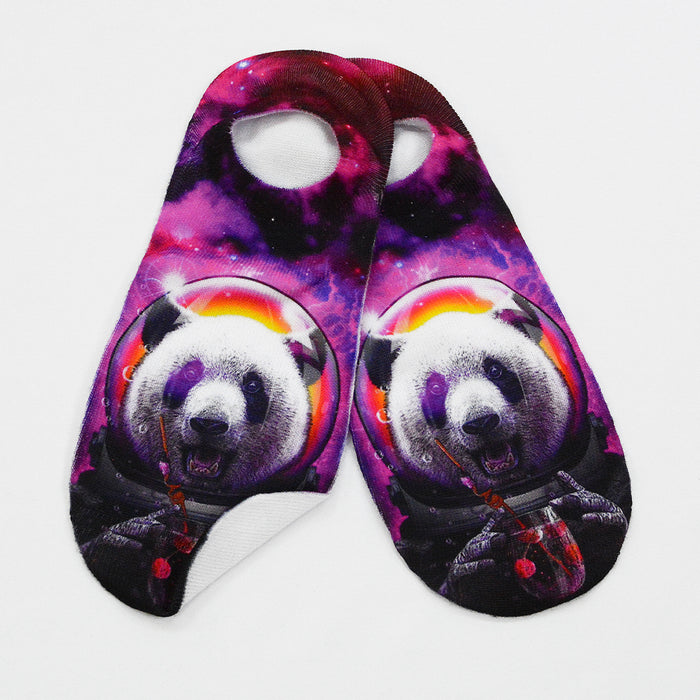 calcetin sublimado invisible oso panda espacial poliester 3D-13