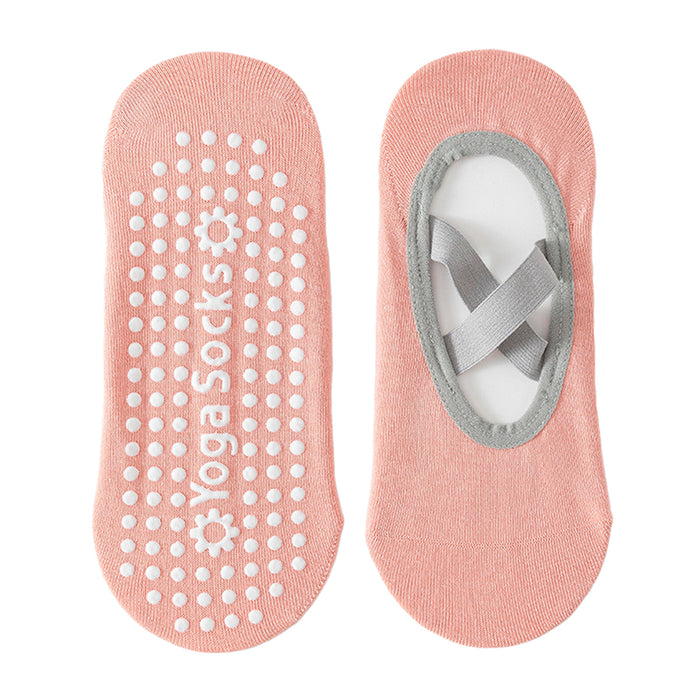 calcetin yoga rosado antidesliante invisible elastico 3962-4