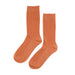 calcetines media pierna naranja algodon 