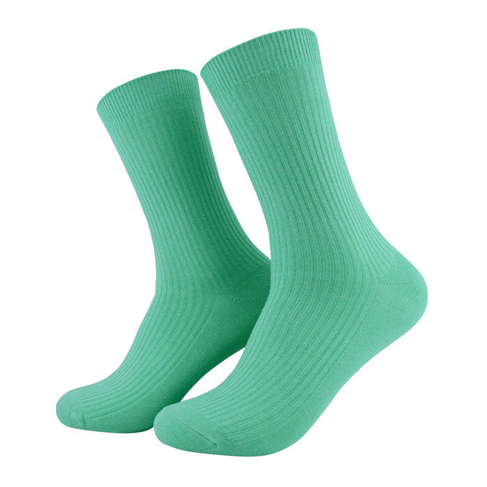 calcetines media pierna verde algodon 