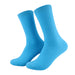 calcetines media pierna azul claro algodon 
