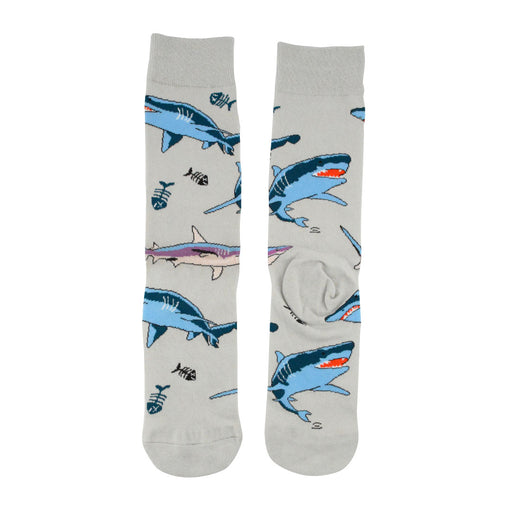 calcetines algodon grises tiburones