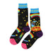 calcetines algodon largo arcoiris luna estrellas 35-40