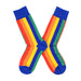 calcetines algodon largo lineas colores talla 35-40