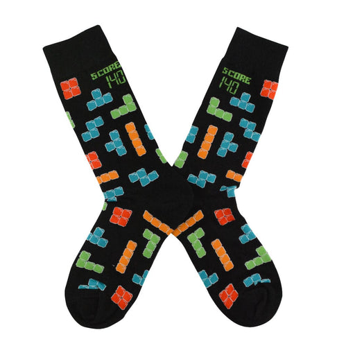 calcetines algodon largo tetris video juego cuadros talla 35-40