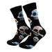 calcetines algodon largos calaveras pintadas huesos talla 40-45