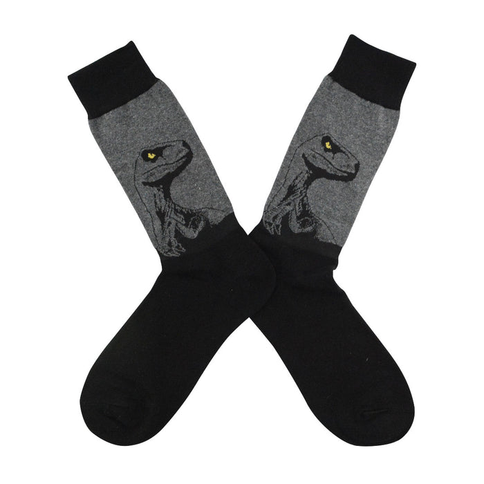 calcetines algodon largos dinosaurio velociraptor talla 40-45