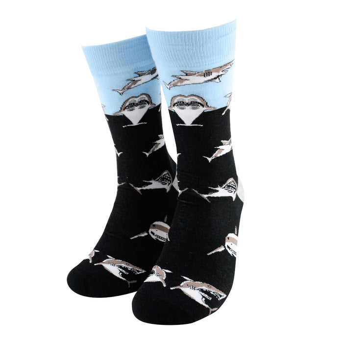 calcetines algodon largos tiburones mar nadar talla 40-45