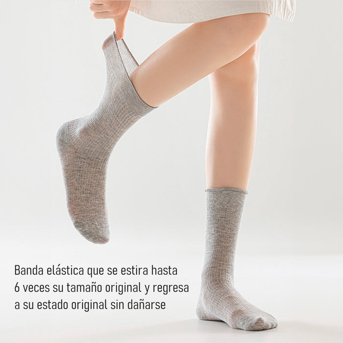 calcetines de encaje malla ahuecado largo 