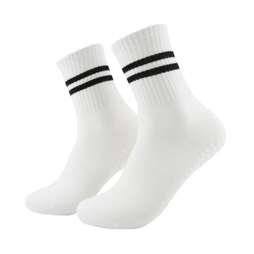 calcetines media caña pierna yoga deportivo antideslizante Blanco 3673-2_1