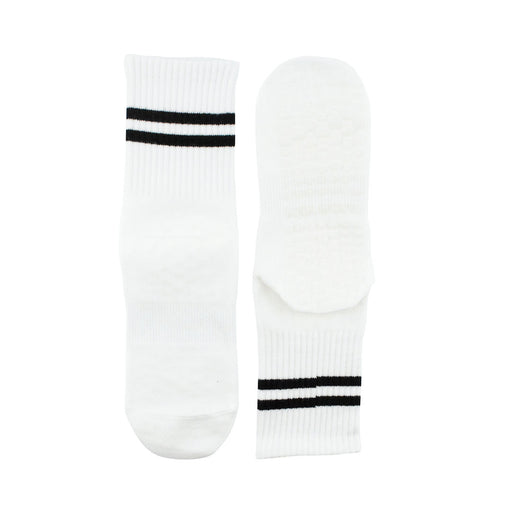calcetines media caña pierna yoga deportivo antideslizante Blanco 3673-2_2
