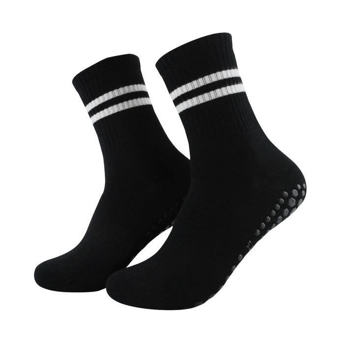 calcetines media caña pierna yoga deportivo antideslizante negro 3673-1_1