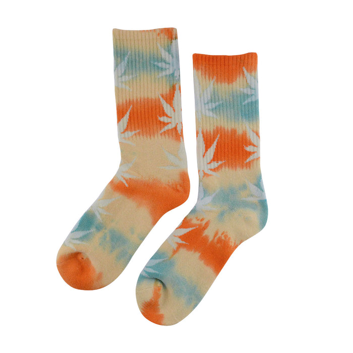 calcetines media pierna gruesos algodon marihuana colores 402-2