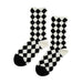 calcetines rombos blanco negro 384-2