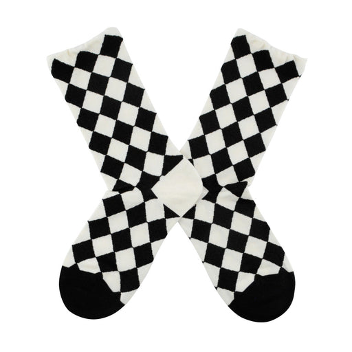 calcetines rombos blanco negro 384-3