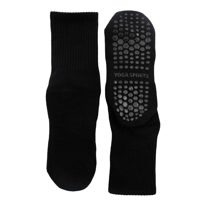 calcetines yoga deportivos antideslizantes negros largos