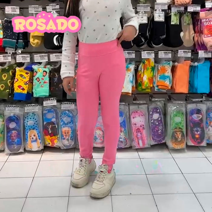 calza infantil rosado spandex modelo