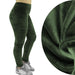 calza terciopelo mujer invierno modelo SS-878 verde detalle