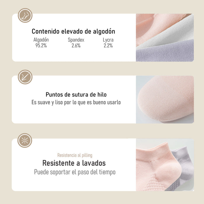 Calcetines cortos algodon transpirable delgado 