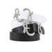 catalogo cinturon sintetico negro blanco liso serpiente 3068