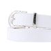 cinturon blanco delgado sintetico liso
