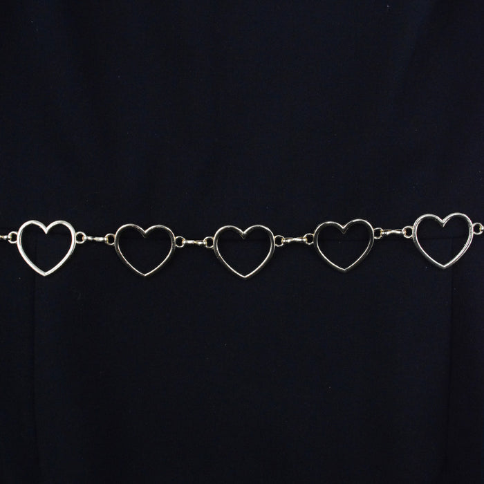 cinturon cadena metal dorado modelo corazones 3823-2