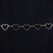 cinturon cadena metal dorado modelo corazones 3823-2