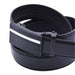 cinturon negro sintetico plomo 4063-12