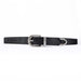 cinturon liso negro sintetico hebilla texturizada correa 3193