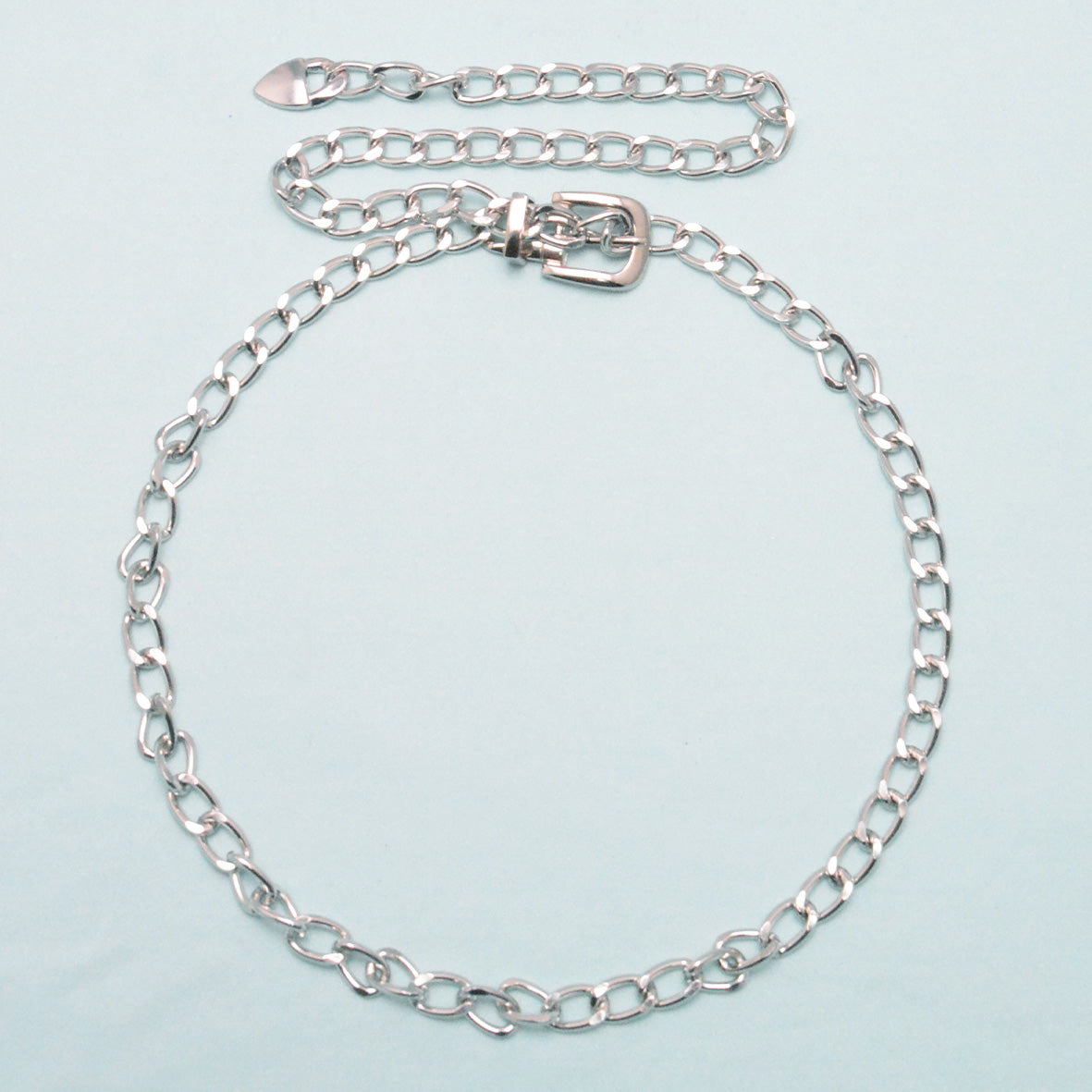 cinturon metal cadena plateado 3822-1