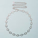 cinturon metal cadena plateado flores 3381-1