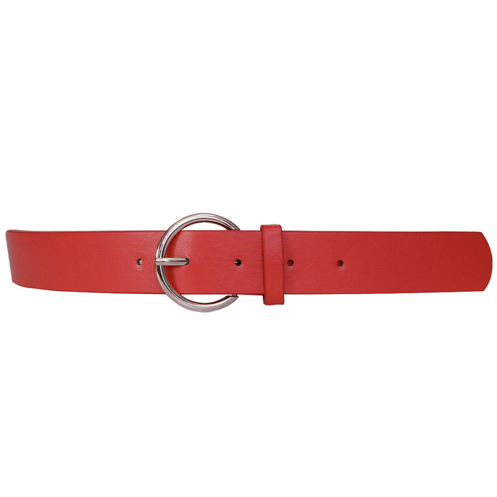 cinturon mujer sintetico liso correa rojo 1952