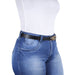 cinturon negro 3 circulos liso modelo