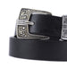 cinturon negro hebilla texturizada 3360-1