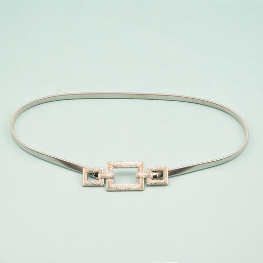 cinturon plateado elasticado resorte 3828-1