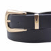 cinturon sintetico liso negro metal dorado 4082-2