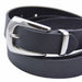 cinturon sintetico liso negro metal plateado 4082-1