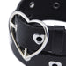 cinturon sintetico negro tachas corazones 3355-1