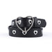 cinturon sintetico negro tachas corazones 3355-1
