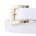 cinturon sintetico texturizado blanco 3357-2