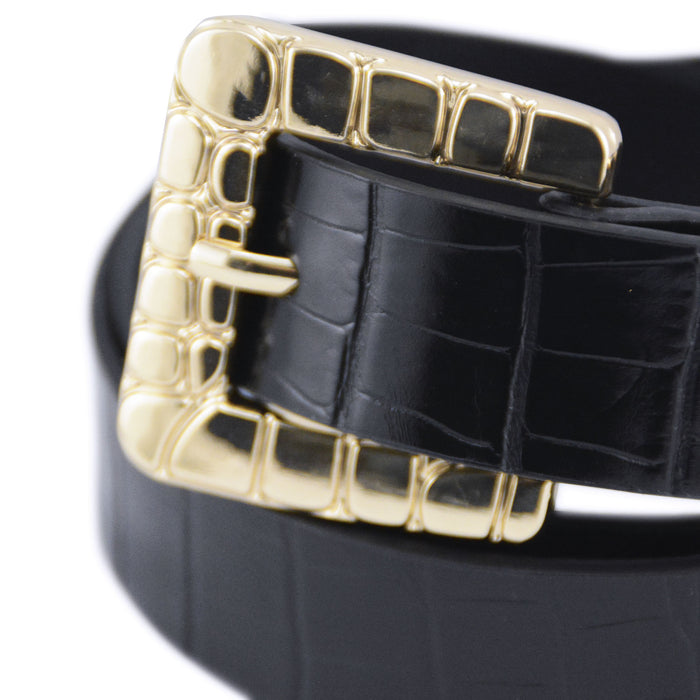 cinturon sintetico texturizado negro 3357-1