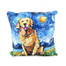 cojin perro golden relleno pintura gogh arte 