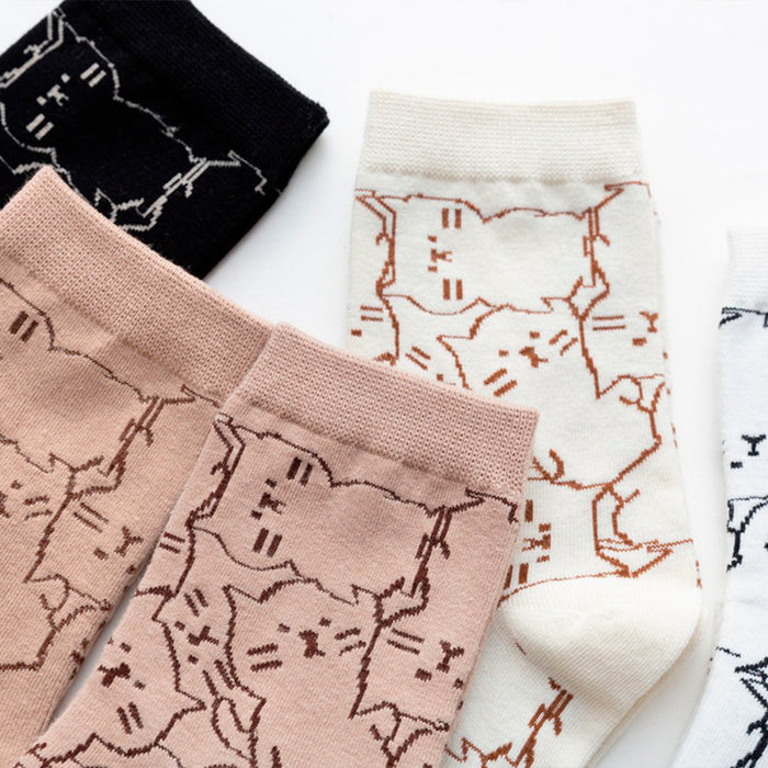 calcetin largo algodon gato 4011 