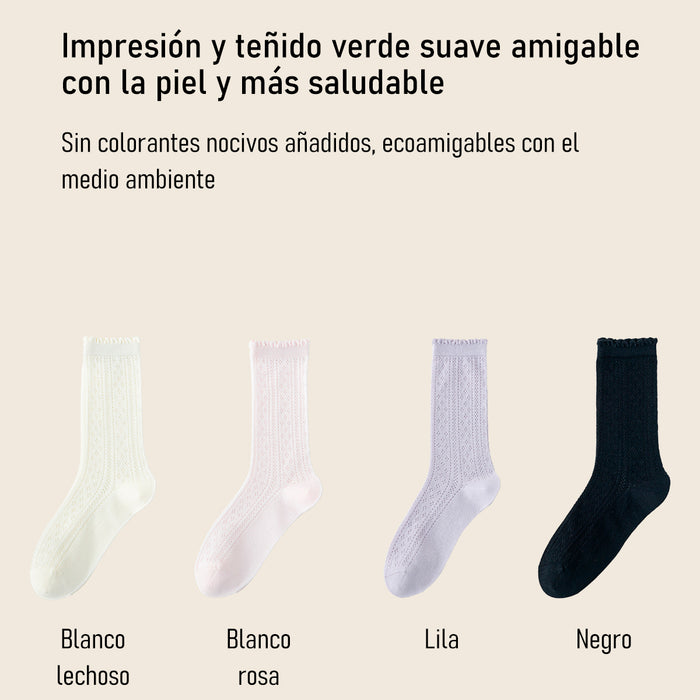 calcetines de encaje malla ahuecado largo 