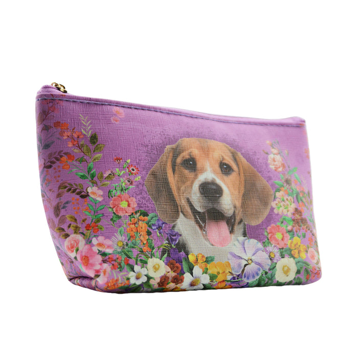 cosmetiquero floral perro Beagle 3601-7