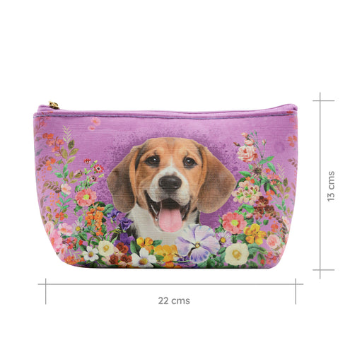 cosmetiquero floral perro Beagle 3601-7