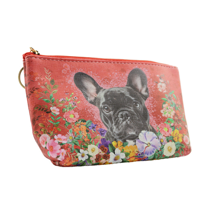 cosmetiquero floral perro bulldog 3601-2