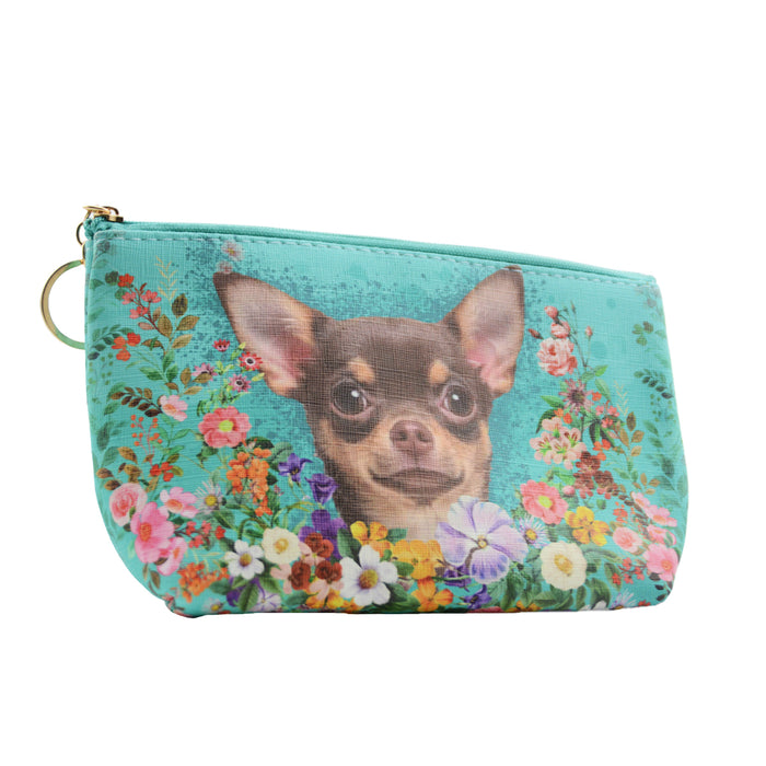  cosmetiquero floral perro chihuahua 3601-8