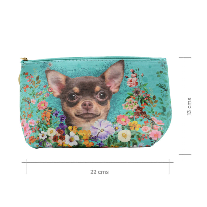  cosmetiquero floral perro chihuahua 3601-8