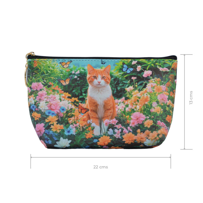 cosmetiquero gato jardin blanco amarillo 3896-6